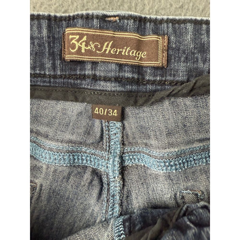 34 Heritage Jeans Men's 38x33* Blue Charisma Comfort Mid Rise Stretch Faded - Picture 7 of 16